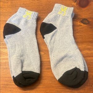 Browning Gray and Black Athletic Socks with Yellow Logo